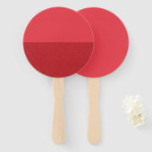 Halbtexturierte Tomate Red Custom Hand Set of Fans Fächer (Vorne und Hinten)