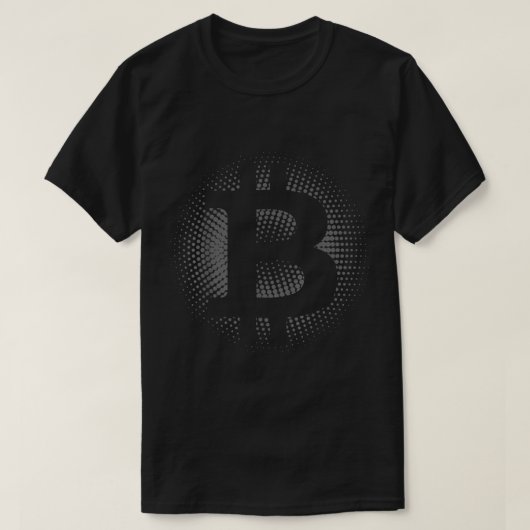 Halbton-Bitcoin-Symbol | Moderne Krypto-Design T-Shirt (Design vorne)
