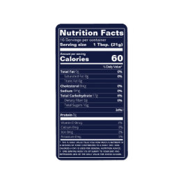 Halbton Honey Nutrition Fakten Dunkelblaues Essen Adressaufkleber