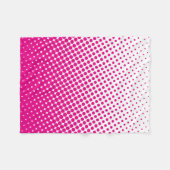 Halbton Pop Art Dot Muster Rosa und Weiß Fleecedecke (Vorderseite (Horizontal))