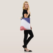 Halbton-Sterne und Streifen Tasche (Am Model)