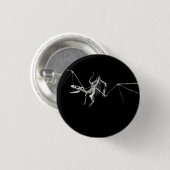 Halbtondrache-Skelett 2 des fliegen-3D Button (Vorne & Hinten)