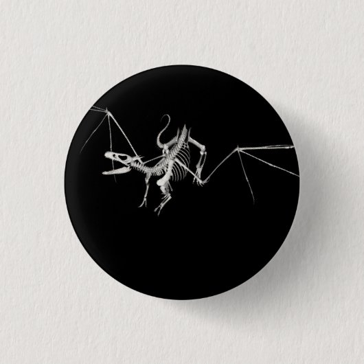Halbtondrache-Skelett 2 des fliegen-3D Button (Vorderseite)