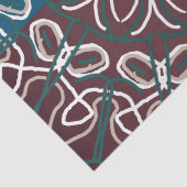 Halbtoned Trendy Blue Mauve Lace Design Seidenpapier (Detail)