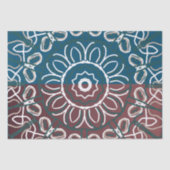 Halbtoned Trendy Blue Mauve Lace Design Seidenpapier (Vorderseite)