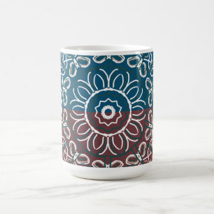Halbtoned Trendy Blue Mauve Laced Design Kaffeetasse