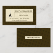 HalbtonEiffelturm Visitenkarte (Vorne/Hinten)