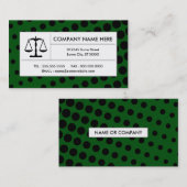 Halbtongerechtigkeitsskala Visitenkarte (Vorne/Hinten)