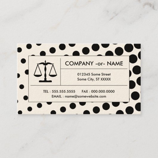 Halbtongerechtigkeitsskala Visitenkarte (Vorderseite)