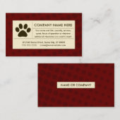 Halbtonhaustiertatze Visitenkarte (Vorne/Hinten)