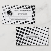 Halbtonklavier Visitenkarte (Vorne/Hinten)