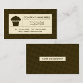 Halbtonkleiner kuchen visitenkarte (Vorne/Hinten)