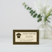 Halbtonkleiner kuchen visitenkarte (Stehend Vorderseite)