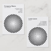 Halbtonkreis 02 - Schwarz auf Weiß Visitenkarte (Vorne/Hinten)