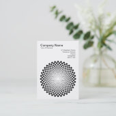 Halbtonkreis 02 - Schwarz auf Weiß Visitenkarte (Stehend Vorderseite)