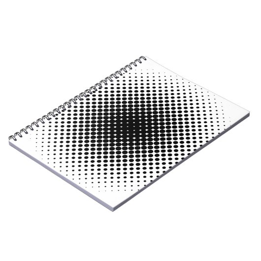 Halbtonmuster Punkt modernes Retro Notizblock (Linke Seite)