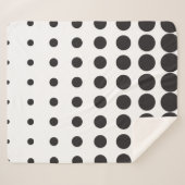 Halbtonmuster Punkt modernes Retro Sherpadecke (Vorderseite (Horizontal))