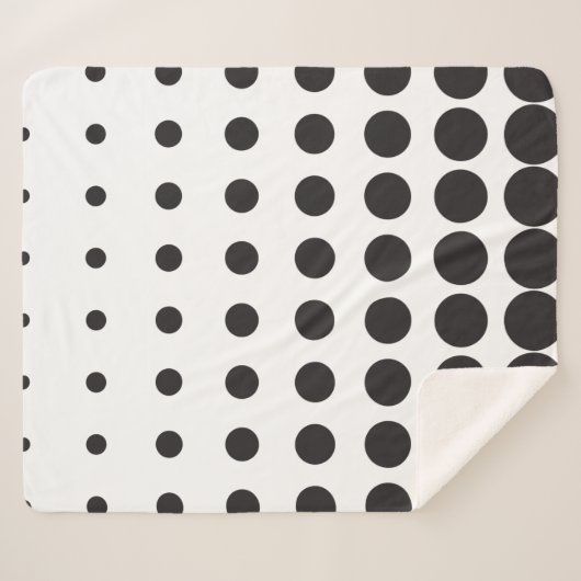 Halbtonmuster Punkt modernes Retro Sherpadecke (Vorderseite (Horizontal))
