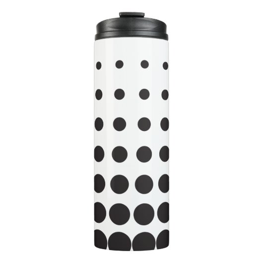Halbtonmuster Punkt modernes Retro Thermosbecher (Vorderseite)