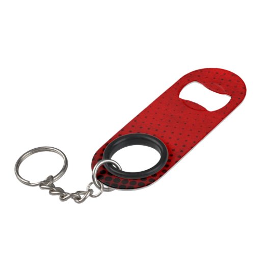 Halbtonmusterhintergrund Schlüsselanhänger Flaschenöffner (Vorderseite Schrägansicht)