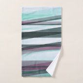 Halbtransparente Ebenen in Aqua Burgund und Grau Badhandtuch Set (Handtuch)