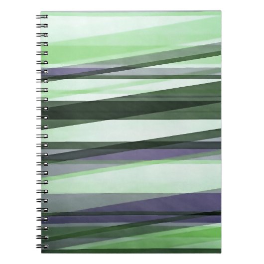 Halbtransparente Ebenen in grünem und Lavendel Notizblock (Vorderseite)