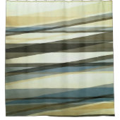 Halbtransparente Ebenen in Schwarz und Braun Duschvorhang (Vorderseite)