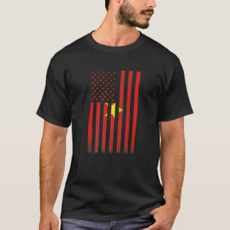 Halbvietnamesische Flagge | Vintager Amerikaner T-Shirt