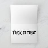 Halbwaschkarte, Spaß, niedlicher Hund, Hexe, Kürbi Karte (Innenseite)