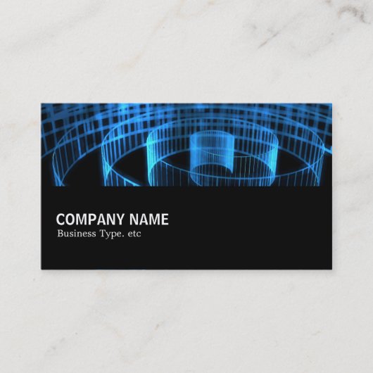 Halbweg 028 - Blue Spiral Visitenkarte (Vorderseite)