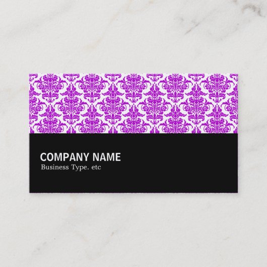 Halbweg 058 - Lila Damask Visitenkarte (Vorderseite)
