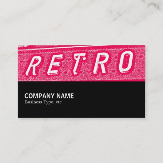Halbweg 092 - Retro ist Neon Visitenkarte (Vorderseite)