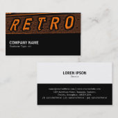 Halbweg 095 - Retro ist Orange 02 Visitenkarte (Vorne/Hinten)