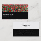 Halbweg 097 - Rote Tulips und Primrosen Visitenkarte (Vorne/Hinten)