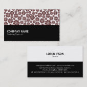 Halbweg - 8 Petals - Dunkelbraun auf Weiß Visitenkarte (Vorne/Hinten)