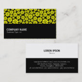 Halbweg - 8 Petals - Gelb in Schwarz Visitenkarte (Vorne/Hinten)
