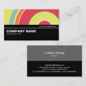 Halbweg V2 018 - Farbiger Kreis 01 Visitenkarte (Vorne/Hinten)