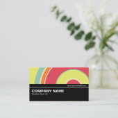 Halbweg V2 018 - Farbiger Kreis 01 Visitenkarte (Stehend Vorderseite)