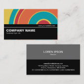 Halbweg V2 022 - Farbiger Kreis 05 Visitenkarte (Vorne/Hinten)