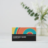 Halbweg V2 022 - Farbiger Kreis 05 Visitenkarte (Stehend Vorderseite)