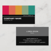 Halbweg V2 04 - Farbstäbe Visitenkarte (Vorne/Hinten)