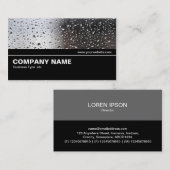 Halbweg V2 - Regen auf einem Fenster Visitenkarte (Vorne/Hinten)