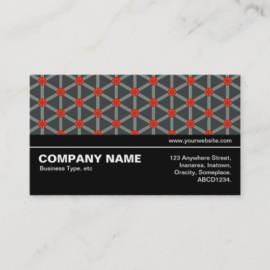 Halbweg V3 023 - Geometrisches Muster 09 Visitenkarte (Vorderseite)