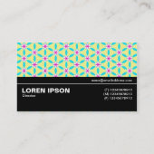 Halbweg V3 032 - Geometrisches Muster 018 Visitenkarte (Rückseite)