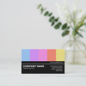 Halbweg V3 05 - Farbstäbe Visitenkarte (Stehend Vorderseite)