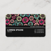 Halbweg V3 - Abstrakte Blume 031023 Visitenkarte (Rückseite)