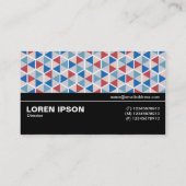 Halbweg V3 - Hexagon-Muster 05 Visitenkarte (Rückseite)