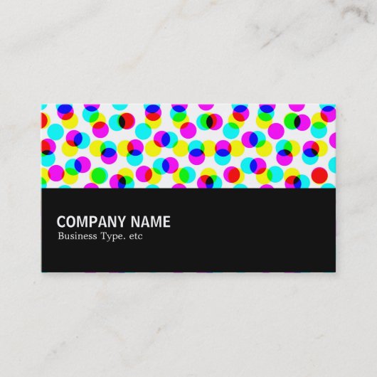 Halbwegs - Farbhalftonmuster Visitenkarte (Vorderseite)