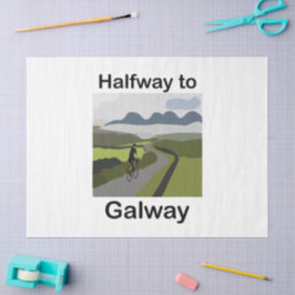 Halbwegs nach Galway Road Trip Party Seidenpapier