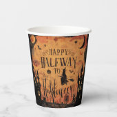 Halbwegs zum Halloween-Partybedarf Pappbecher (Rückseite)